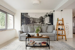 Step into a home where the industrial-chic design of soft grey tones and wooden  Greece Explore Monastiraki Square From a Sunny Studio Entire rental unit vacation rental 23431176