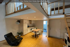 Open plan, self-contained 1 bedroom & bathroom, 45m2 mezzanine apartment. Centra Brussels, Belgium Un superbe appartement avec chambre en mezzanine Entire rental unit vacation rental 50845744