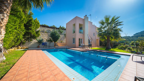 Armoni Villa Chania has three bedrooms, one bathroom and one wc, sitting room, f Chania, Greece Luxury Villa: Garden, Private Pool, Agia Marina Entire villa vacation rental 32003286