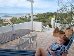Private renovated apartment no. 2  with big private terrace and fantastic sea vi Crete, Greece 7 Olives apt double bed, Private terrace - seaview Entire rental unit vacation rental 18652307