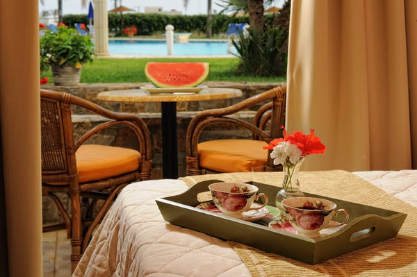 The apartment occupies a 50m2 surface and it features two bedrooms, a bathroom w Malia beach, Greece Deluxe Two bedroom apartment (4 persons) Shared Pool +BB Opposite of central Beach of Malia Room in hotel vacation rental 21149719