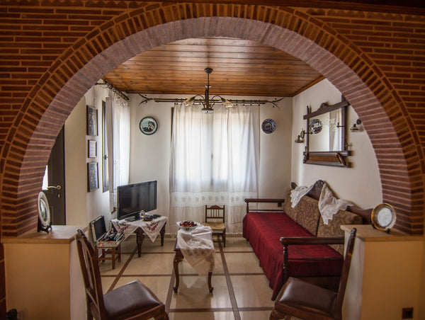 On entering Traditional House there is a sitting area, dining area and a fully e Athens, Greece Traditional House Entire home vacation rental 34004988