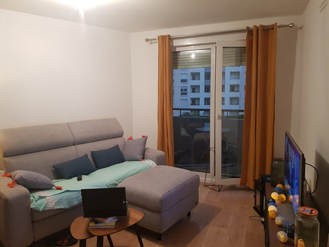 Appartement avec salon, chambre, cuisine, salle de bain baignoire et toilette. G Lyon, France Appartement proche gare Part-Dieu avec garage Private room in rental unit vacation rental 30674785