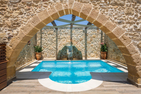 This is a luxury stone villa that can accommodate up to 7 people. As it has 3 be  3-bdr Villa with Private Pool & Jacuzzi by Delfus Entire villa vacation rental 689607455279898838