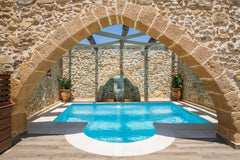 This is a luxury stone villa that can accommodate up to 7 people. As it has 3 be  3-bdr Villa with Private Pool & Jacuzzi by Delfus Entire villa vacation rental 689607455279898838