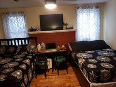 the 1 large room and 1 office room  with attached bathroom & custom made firepla New York, NY Rental unit in Queens · 2 bedrooms · 1 private bath Private room in rental unit vacation rental 990109272328162949