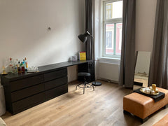 Angeboten wird ein großes WG-Zimmer in einer wunderbaren Altbauwohnung mitten im Upper Austria, Austria Stilvoll eingerichtetes WG-Zimmer in Altbauwohnung Private room in rental unit vacation rental 44690707