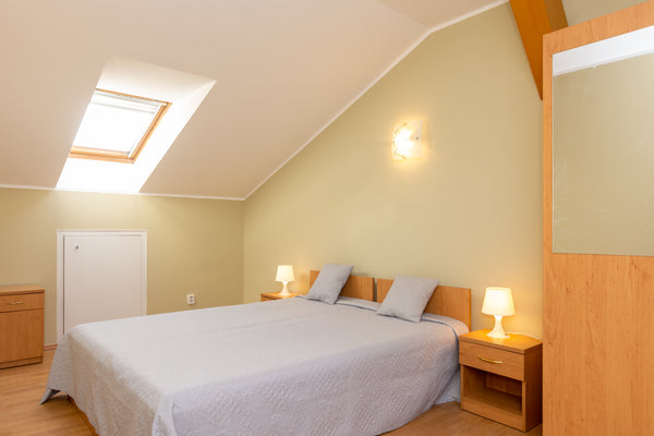 Spacious loft on the 5th floor of a building with an elevator. The large bed is  Prague, Czechia Prague 2 City Center - Spacious Loft 1 Bedroom Entire serviced apartment vacation rental 597872382451663384