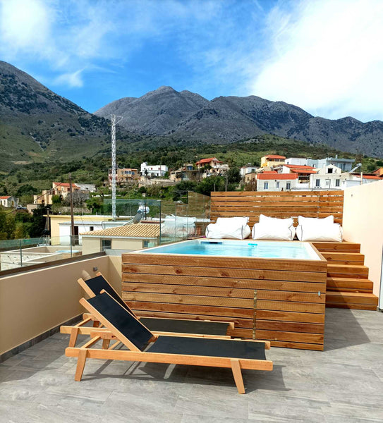 The first floor apartment Casa Belvedere with heated pool, is located in the vil Greece Casa Belvedere| with Rooftop heated Pool&Sea View Entire rental unit vacation rental 46112615