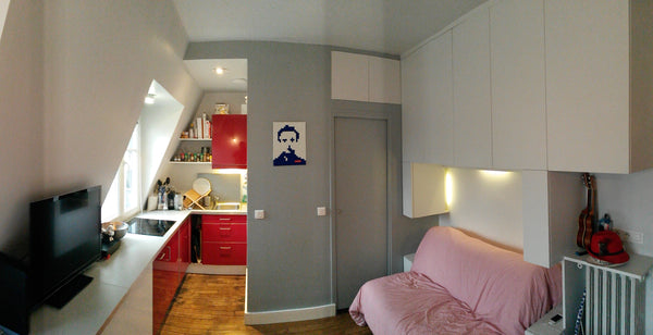 Mon studio de 18m2 a été entièrement refait et optimisé par un architecte d'inté Paris, France ☀️ Magnifique studio Paris 16ème Entire rental unit vacation rental 1486635