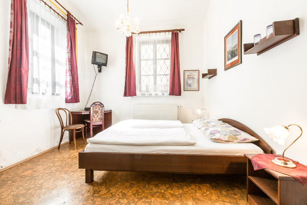 Double bedded room located on the ground floor, furnished in a classical style,   Vintage room for Two near to Charles Bridge Private room in bed and breakfast vacation rental 14209926
