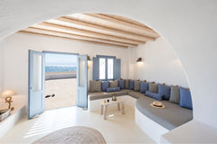 Right on the beach of Logaras, this fully renovated 2 bedroom 2 bathroom ground   On the Beach Cycladic home vacation rental 44357926