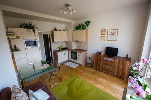 This sunny apartment with a large terrace is near Anděl metro station. The flat  Prague, Czechia Sunny, cozy apartment with terrace Entire rental unit vacation rental 18623164