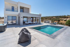 The Villa is in Chania, between Falassarna and Balo, on the resort Island of Cre Rethimnon, Greece Luxurious Villa w/ Heated Pool, Jacuzzi & Playroom Entire villa vacation rental 696255396572795937