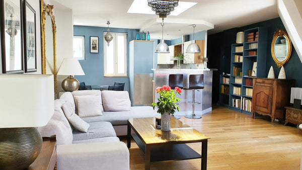 Large (68sqm / 730sqft) air conditioned one bedroom apartment with amazing views Paris, France Parisian skyline penthouse 730ft² A/C Entire rental unit vacation rental 2527487