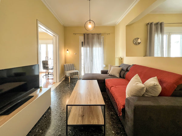 Our apartment is sunny and spacious, centrally located, only 3' walk away from L GR Spacious & Sunny 90sq meters apt in Athens Entire condo vacation rental 600525642712855581