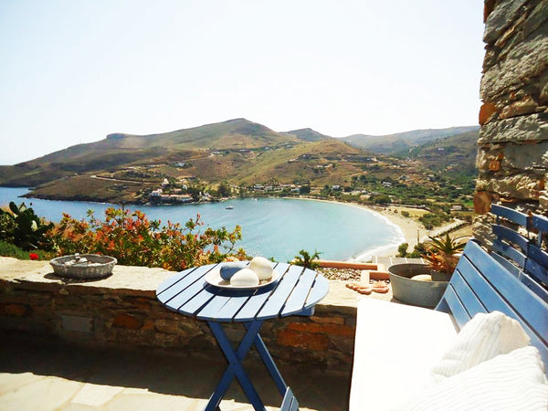 A beautiful stone built summer house located over Otzias bay, offering stunning   Summer House w/amazing sea views - Kea Cycladic home vacation rental 30588898