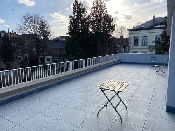 Cosy equiped bedroom with private shower and a huge terrace!<br />On the 2nd and Schaerbeek, Belgium Rooftop 3 - Cosy bedroom with a huge terrasse Private room in rental unit vacation rental 46528640