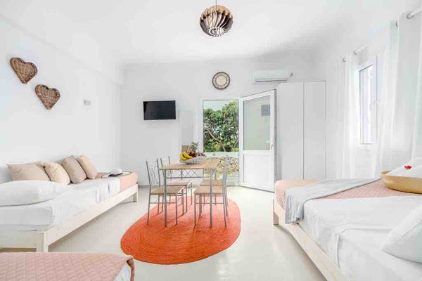 Located in the center of the town with private big balcony that gives you space  Greece Dimelal Mykonos town studio with private balcony Entire rental unit vacation rental 43264066