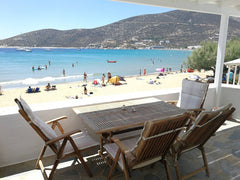 Waterfront beachouse in Platy Gialos beach of Sifnos, sleeps 6 plus 1 kid. The s Greece Sifnos waterfront house sleeps 6+ Cycladic home vacation rental 27735596