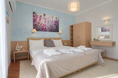 Studio for 1 or 2 is located in the East side of the hotel. This type has one ro  Pyrgos beach hotel, studio with side sea view Room in aparthotel vacation rental 28852389