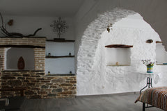 The house  has a huge bedroom with a double bed and double sofa bed, a kitchen f Trets, France Chris's typical greek house, Kythnos Chora Cycladic home vacation rental 24844089