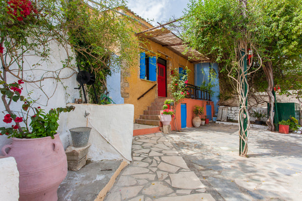 A rennovated ottoman-style stone house with a big yard and great view, located i Athens, Greece Wide-View Colorful Stone House! Earthen home vacation rental 13039689