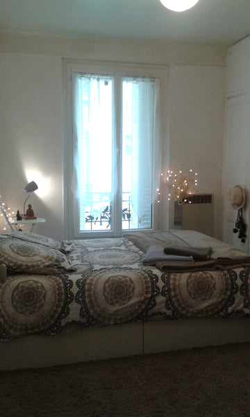 Chambre avec lit double et vue donne sur une cour intérieure, dans un appartemen Paris, France Chambre 18M2,  20ème, Proche Gambetta/ Belleville Private room in rental unit vacation rental 6042201