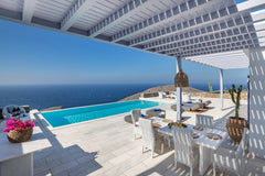 Offering a panoramic view to the Aegean and the colourful sunset from all its in London, United Kingdom Villa Semeli - 4 bedroom luxury property in Syros Entire villa vacation rental 42869352