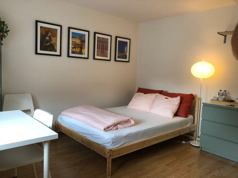 A cozy and sunny room with a double bed and an ensuite bathroom. My house is loc Ghent, Belgium Room & ensuite bathroom near Ghent Private room in townhouse vacation rental 14877515
