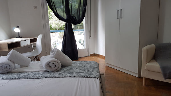 A large apartment of 76 sqm, sunny, airy and renovated, on the mezzanine located Athens, Greece Mango Apartment - Athens Center, 3 BD, 1 BATH Entire condo vacation rental 53100388