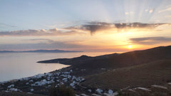 The house is situated above Kionia area on a hillside overlooking archaeological Nea Ionia, Greece Cycladic house with panoramic view Cycladic home vacation rental 29602657