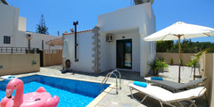 Our villa can host a couple in a bedroom with a double bed and on the mezzanine  Chania, Greece ★Villa Balos, private pool-parking-wifi-fully eq Entire cottage vacation rental 20635320