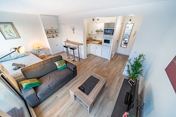 Charmant studio, spacieux, situé au 2ème étage d'un immeuble sécurisé avec ascen Lyon, France Le petit Massena-cosy 2 pers balcon- Part Dieu Entire rental unit vacation rental 770779401864072818