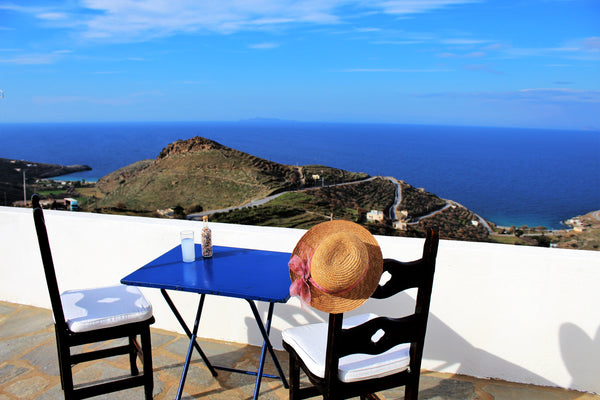 Hercules and Adriana's stone built cottage is set on a cliff overlooking into th  Hercules Haven - Sky views over the Aegean Sea Entire cottage vacation rental 17343310