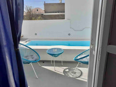 Its an appartment with Mediterranean architecture wich contains a queen size bed Perissa, Greece Mediterranean apartment  with pool use Entire condo vacation rental 44110993