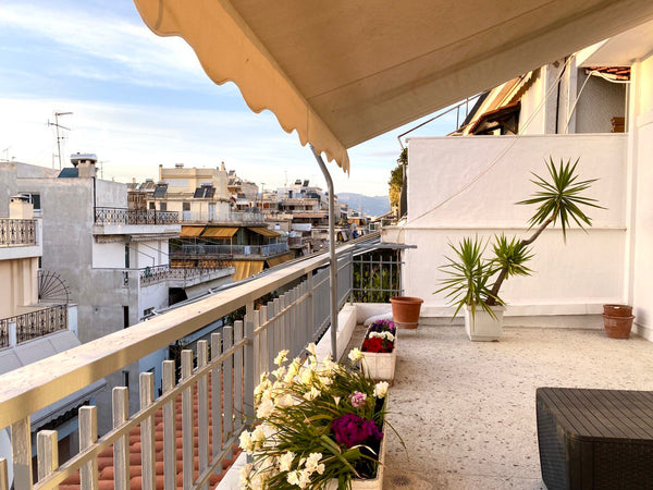 This apartment is located in the center of Athens on the fifth floor.  You can w GR Charming flat with an amazing view Entire rental unit vacation rental 601953447214627906