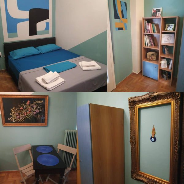 Welcome! This cozy 25sq/mt little studio (elevated ground floor) is located in P Athens, Greece Colorful studio 4 minutes from the Metro Entire rental unit vacation rental 36451266