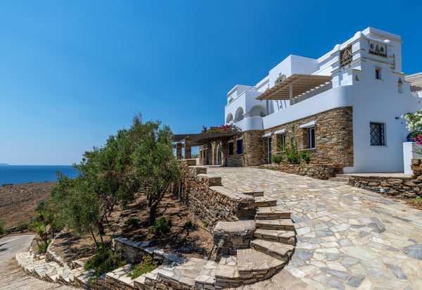 An astonishing residence with aegean character and deep blue shades that will in London, United Kingdom La Chapelle Ouest in Tinos Entire villa vacation rental 50118775