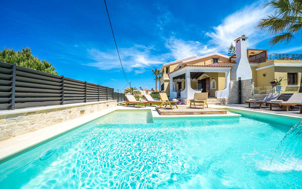 Casa Catalina villa Chania is a luxury villa rental with 4 bedrooms and private  Chania, Greece Casa Catalina Villa, 100m From Agia Marina Beach Entire villa vacation rental 32880559