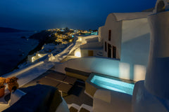 Featuring a terrace with private outdoor hot tub and Caldera view, this elegantl  Ianthe One bedroom Villa Hot Tub and Caldera view Room in bed and breakfast vacation rental 32758084
