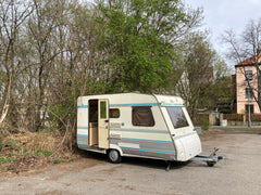 Nice and cozy small caravan suitable for two people in Prague Braník. With comfy Prague, Czechia Low cost nice caravan, nature, tram and bus nearby Camper/RV vacation rental 606872826599814714