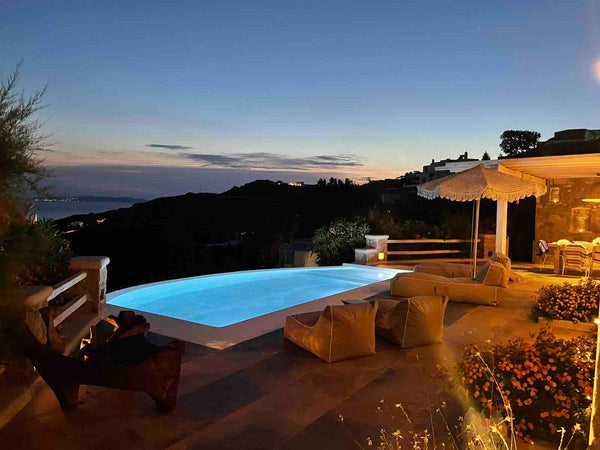 Located high above sea level with a breath-taking sunset view over the new port  Paris, France Sunset view in a renovated luxurious 3bed-3bath Cycladic home vacation rental 19085586