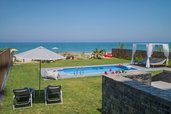 If you dream to wake up early to watch the beautiful dawn; swim in the cool earl Rethimnon, Greece Villa al Mare.Private Beach sunbeds and umbrellas! Entire villa vacation rental 11559904