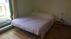 Welcome to my flat! Please enjoy a spacious bedroom with direct access to the ba Belgium Doubl rm in spacious flat, balcony, 15 min from EU Private room in rental unit vacation rental 43610350