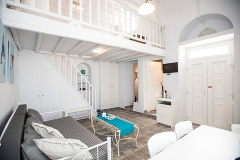 A house in one of the most attractive and scenic neighborhoods of down town Myko Agia Paraskevi, Greece Traditional split level house in Mykonos town Cycladic home vacation rental 21762009