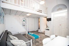 A house in one of the most attractive and scenic neighborhoods of down town Myko Agia Paraskevi, Greece Traditional split level house in Mykonos town Cycladic home vacation rental 21762009