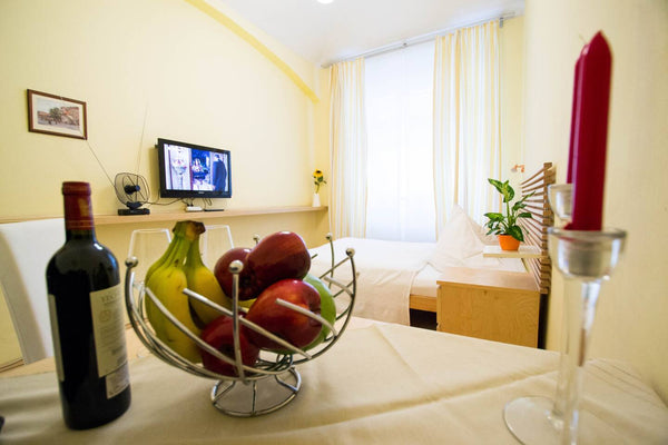 Yellow comfortable studio apartment for 3 people is located in Zizkov area, hist Prague, Czechia Yellow Ruterra studio Entire rental unit vacation rental 70003