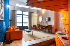 Open plan studio with mezzanine floor sleeping area and access to a lovely, gree Athens, Attica, Greece Architect designed studio (EP7R). Green roof top! Entire rental unit vacation rental 42851132