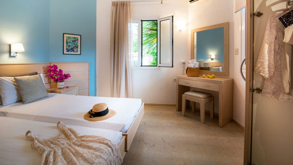 The apartments at Melissa have one separate bedroom with double or twin beds, a  Malia, Greece Melissa Apartments - Apartment x 3 Entire serviced apartment vacation rental 3904766